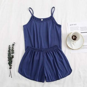 Navy Blue Cami Set For Women