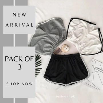 Pack of 3 Plain Shorts